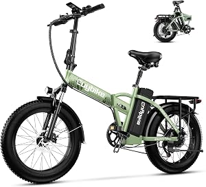 Foldable Electric Bike for Adults, 48V 20Ah Removable Lithium Battery up to 80Miles, 20&qu