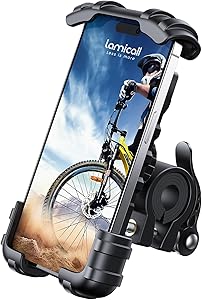 Lamicall Bike Phone Holder, Motorcycle Mount - Motorcycle Phone Holder, Handlebar Cell Pho