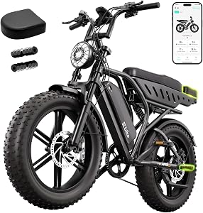 TST Electric Bike for Adults 1500W Peak 20" Fat Tire All-Terrain E-Bike 60/130 Miles 