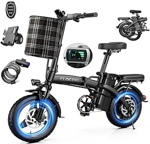 Electric Bike for Adults 500W Motor, Foldable 14" E-Bike 23MPH, 35 Mile, Removable 48