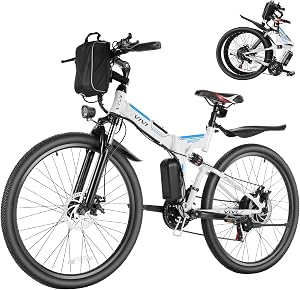 Vivi Electric Bike for Adults, 750W Rated Folding Electric Mountain Bike 26'' Commuter Ebi