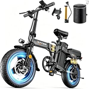 DTTZH Foldable Ebike with Keyless Ignore, 1000/2000W, 52V 25Ah/48V 15Ah, Max 60-80 Miles R