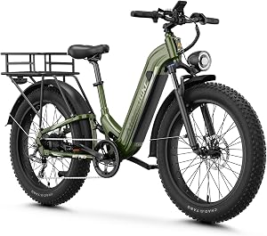Aipas M1 Pro Electric Bike, 1800W Peak Motor Electric Bike for Adults, 26'' x 4.0'' Fat Ti