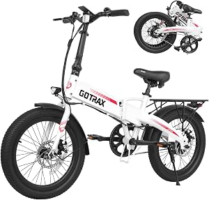 Gotrax 20" Folding Electric Bike with 40Miles (Pedal-assist1) by 48V Battery, 20Mph P