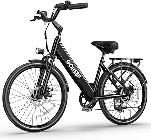 GOKEEP Electric Bike for Adults,1000W Peak Power,Up to 75 Miles 28MPH,26" Electric Mo