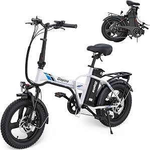 Vivi Gopina Electric Bike, 16" x 3.0 Fat Tire Electric Bike, Peak 500W Step Thru Elec