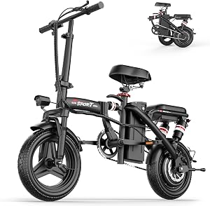 AZHAR Foldable Electric Bike for Adults Teens, 1200W Peak Motor, Up to 25 MPH, 45 Miles PA