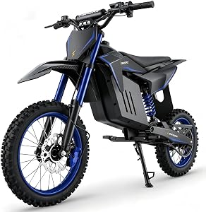 Skeri Electric Dirt Bike for Teens, 3200W Electric Motorcycle with Mid-Drive Motor, 37MPH 