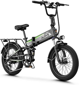 Aipas F3 Folding Electric Bike for Adults, 1500W Peak Motor, 62-Mile Range,614Wh Battery,L