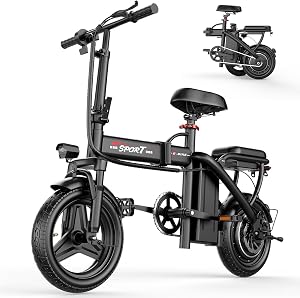 ASKGO Electric Bike for Adults Teens, 800/1200W Peak Folding Ebike, 22/25MPH & 30/45 M