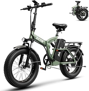 Kebiko 1000W Folding Electric Bike,48V 20AH Removable Battery E Bike,80 Miles Max Range El