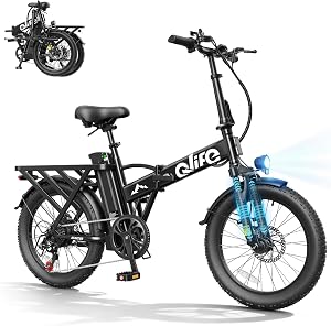 Qlife Hunter Foldable Electric Bike for Adults, Peak 1200W Ebike with 48V 13.5Ah Battery, 