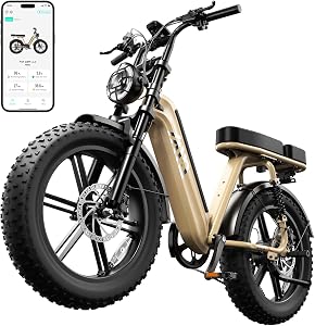 TST Electric Bike for Adults 1500W, 48V 15AH Removable Battery Step-Thru Ebike, 20" x