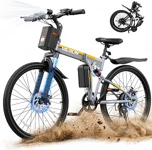 VARUN Electric Bike - 26'' Folding Ebike Peak 750W Motor 20MPH Up to 50 Miles,48V Removabl