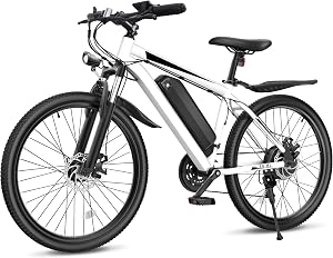 Loeook Electric Bike for Adults, 26" Ebike with 1000W Peak Motor, 20MPH 50Miles Elect