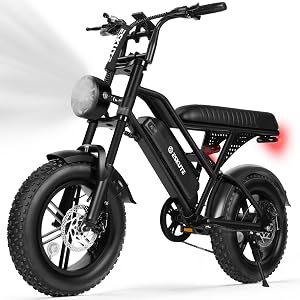 ESKUTE V100 Electric Bike for Adults, Electric Dirt Bike 1500W Peak Motor, All Terrain Dua