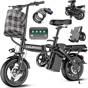 LELEKUAI Electric Bike for Adults and Teens, 520W-1200W Motor, 20-28MPH, 32 Miles Range, 4