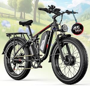 6000W Dual Motor Ebike for Adults, 60V 20Ah Fast Electric Bike,Up to 110 Miles,24" Fa