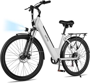 Qlife Cityone Electric Bike for Adults & Teens, Step-Through Commuter Ebike, 1000W Pea