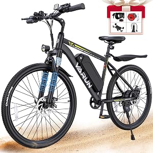 VARUN Electric Bike - 500W Peak Motor, 26" All-Terrain E-Bike, Up to 45+ Miles & 
