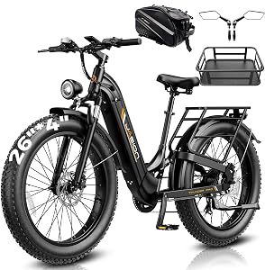 Jasion Thunder PRO/ST Electric Bike,2000W Peak Ebikes for Adults,26''Fat Tire Best Ebike f