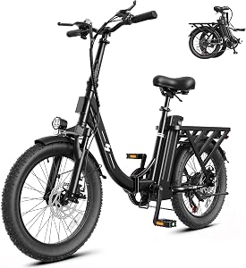 Hopepeak Z10 Foldable Electric Bike for Adults,1200W Peak Motor, 20"×3.0 Fat Tire Fol